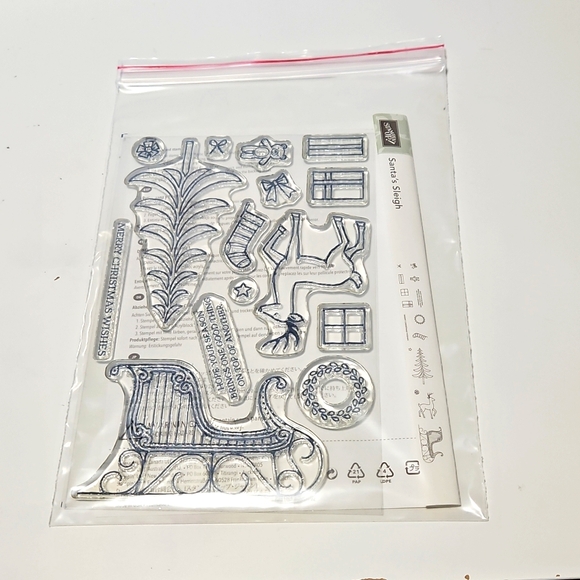 Santa's Sleigh Photopolymer Cling Stamp set - Picture 3 of 3